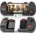 Koiiko Mobile Gaming Controller for iPhone iOS Android PC Wireless Gamepad Joystick for iPhone 15/14/13/12/X, iPad, MacBook, Samsung Galaxy S23/S22/S21/S20, TCL, Magnetic Storage, Pocket Size, Call of Duty - Direct Play (Black)