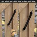 Skysen 4 Pack 14" Fence gate Spring self Closing and Adjustable for Wooden or Vinyl Fence,Carbon Steel,Black(gate spring-14"-4)