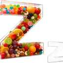10" Acrylic Letter Charcuterie Tray - Reusable Fillable Alphabet Shape Charcuterie Box, Alphabet Shape Cake Candy Tray for Birthday Anniversary Party Decorations (Letter Z)