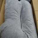 Momcozy Pregnancy Pillows for Sleeping, U Shaped Full Body Maternity Pillow with Removable Cover - Support for Back, Legs, Belly, HIPS for Pregnant Women, 57 Inch Pregnancy Pillow for Women, Grey