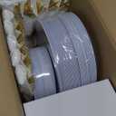 WDF Partyware 350Piece Gold Dinnerware Set for 50 Guests - Gold Plastic Plates with Disposable Cutlery - 50Dinner Plates-50Dessert Plates-50Pre Rolled Napkins with Silverware for Wedding/Mother's Day (White and Gold)