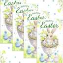 2 x 100 Pack Easter Paper Napkins | Bunny Flower Easter Eggs Disposable Decorative Hand Spring Paper Napkin for Decoupage, Kitchen Party Supplies, 13 x 15.7 Inch