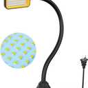 XINYIQI 20" LED Gooseneck Work Light 1500LM, Adjustable Machine Lamp w/Screw Mount Base for Lathe, Drill Press, Workbench & Workshop