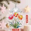Christmas Ornaments: Stained Glass Ornament, Birth Flower Ornament, Christmas Tree Ornaments & Xmas Tree Decorations Exquisite Holiday Decor, Birth Flower Gifts Perfect Holiday & Xmas Gifts - Jan
