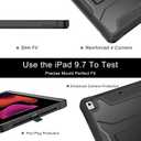 Soke Case for iPad 6th/5th Generation 9.7 Inch 2018/2017,with Built-in Screen Protector and Kickstand, Rugged Full-Body Heavy Duty Protective Cover for Apple iPad Air 2 /Pro 9.7 - Black
