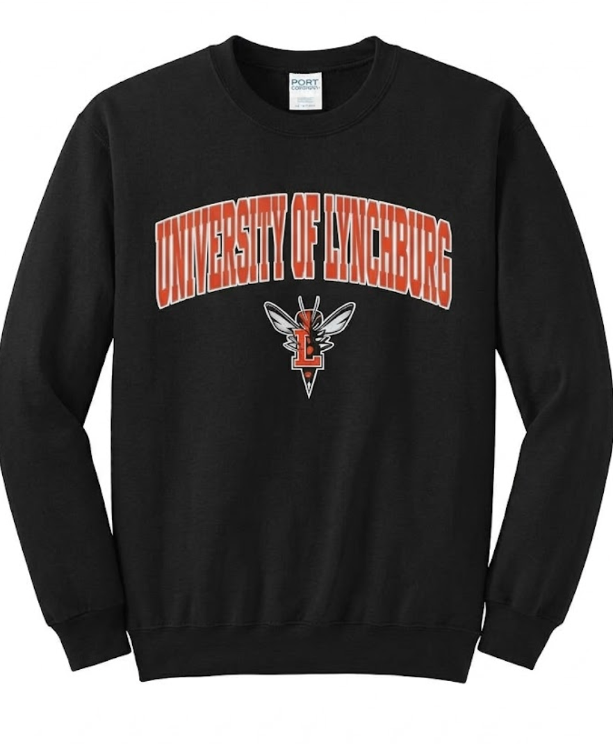 Crew Neck Black University Of Lynchburg Sweatshirt Size 2XL