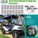 10L0L Chrome Golf Cart Center Caps & Wheel Lug Nuts Kit, 4 PCS ITP SS Wheel Center Hub Caps (Outer Diameter 2.73''/4 PCS) and 16 PCS Wheel Lug Nuts (Thread Size 1/2") for Most EZGO Club Car