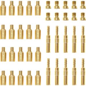 40Pcs Carburetor Jet Kit for PWK Keihin OKO CVK KOSO Crab,Replace SCL-2018090002-ZH-T-01/02 SCL-2018090001/03-ZH-T-01,Include10Pcs Slow Pilot Jets and 30 PCS Carburetor Main Jets