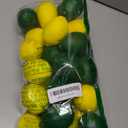 CLESDF 30 Pcs Fake Lemon, Artificial Lemons Faux Fruits Green and Yellow Lemon, Simulation Fruit for Lemonade Party Fruit Bowl Home Kitchen Photography Props