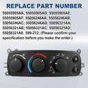 599-212 AC Climate-Control Module Switch-Panel - Compatible with 2002-2005 Dodge Ram 1500, 2500, 3500 & 2001-2004 Dakota