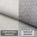 Ultra Thin Indoor Door Mat 24"x47", Washable Door Mat Indoor Entrance, Non Slip Rubber Backing Doormat Low-Profile Inside Entryway Mat, Unique Herringbone Design Entry Mat, Khaki (FOLD)