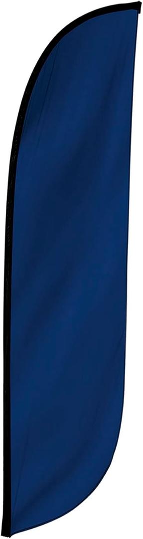 LookOurWay Feather Flag Banner - 12 Feet Tall Advertising Flags for Outdoor Business and Events Promotion - Swooper Flag Only - Solid Color Flags - Blue (10M1200060)