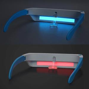 Red Light Therapy Glasses 670nm  Eye Comfort & Visual Wellness, Blue Light Therapy Support for Sleep, Circadian Rhythm, Jet Lag & Seasonal Mood, Red & Blue (2-in-1)