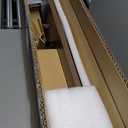 Medical Overbed Adjustable Bedside Table with Hidden Casters, Pneumatic Mobile Rolling Laptop Standing Desk with Tray for Home and Hospital Use, Mahogany (Small)