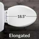 BEMIS 175 Commercial Open Front Plastic Toilet Seat, Heavy Duty Industrial Seat with Lid, Elongated, White