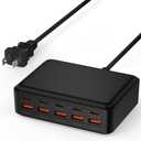 10 Port USB Charging Station for Samsung Galaxy A17 A16 A56 A36 A15 S26 S25 Ultra Pixel 10a 9, 70W USB C Charger Block Multi Port Fast Charging Hub Cube Type C Wall Charger for Multiple Devices iPhone