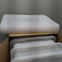 IRIS USA File Box, Plastic File Organizer with Lids for Letter/Legal File, Portable Document Box For Moving, Storage Bin with Durable and Secure Lid, Stackable Nestable BPA-Free, Pearl 35 Qt. 4 Pack