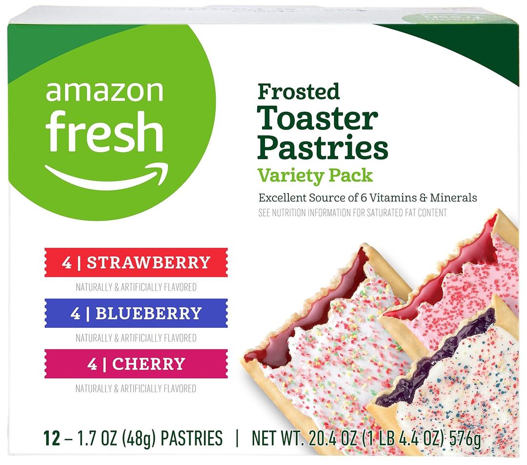 Amazon Fresh Toaster Pastries Variety Pack 12 Ct- 20.4 OZ (EXP 12/03/25)