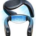 TORRAS COOLiFY Air Neck Air Conditioner, Ultra-Light Portable Neck Fan Rechargeable, Personal Cooling Device Neck Fans that blow cold air with 3 Modes Fan/Cooler/Heat, Black
