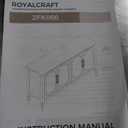 RoyalCraft 59" Buffet Cabinet with Storage, Vintage Sideboard with Adjustable Shelves & Carved Handle, Mid Century Modern Painted Credenza Coffee Bar for Kitchen, Dining Room, Satin Black 16"D x 58"W x 31"H