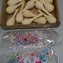 Vinsot 30 Pcs DIY Mini Wooden Maracas Colorful Painting Set Unfinished for Fiesta Party Decorations, Maracas Musical for Mexican Party Favors Cinco De Mayo Supplies