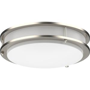 DYMOND 10 Inch LED Ceiling Light Flush Mount Dimmable Surface Mount Brushed Nickel Light Fixture for Kitchen, Hallway, Bathroom, Bedroom