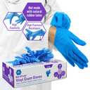 MED PRIDE Nitrile/Vinyl Blend Exam Gloves, Powder-Free, Latex-Free, Disposable, Non-Sterile, Blue, Large (Box of 100)