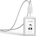 Premium ID Badge Holder with Lanyard, Retractable Badge Reel, Safety Breakaway Buckle, 2 Card Slots Soft Silicone ID Card Holder Vertical for Office Staff Teachers Employees Gray