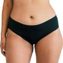 saalt Seamless Brief - Period Underwear - Heavy Absorbency - Replaces 2 Pads or 3 Tampons - (Medium, Volcanic Black)