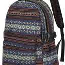 Yaopeing Casual Backpack for Women, Vintage Unique Style Fashion Backpacks Purse, Boho Ethnic Handbag Shoulder Bag, Dark blue