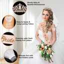 54Pcs Bridal Shower Decorations with Rose Gold Bride to Be Banner, Balloons, Crown, Sash and Veil, Tablecloth, Tattoos and Cake Toppers, Bachelorette Party Decorations Accessories