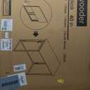 Folding Desk 40 Inch - No Assembly Small Foldable Desk for Small Space Minimalist, Space Saving Collapsible Compact Desks Portable Table for Craft, Writing, Study and Work (Rustic Brown)