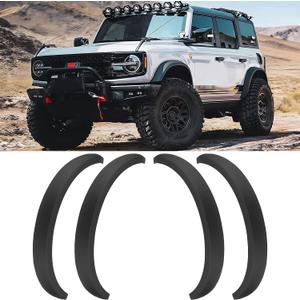 3.5'' Fender Flares Kit Compatible with 2021-2026 Ford Bronco 2/4 Door | Front & Rear Replace M-9164-BFK M2DZ-16268-AA, Easy Installation (Not for Sport and Raptor)