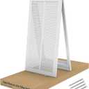 Fancat Return Air Filter Grille for 14x30 Ducts, Steel Vent Cover Grille with Removable Door for 1 Filters | Suitable for Sidewall & Ceiling | White Coating | Outer Dimensions: 16 5/8 W x 32 5/8" H