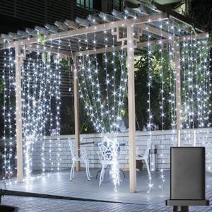 Solhice LED Curtain Lights Outdoor 30ft x10ft Cool White, 720 LED Plug in Hanging Christmas String Lights Indoor, Twinkle Light Backdrop for Outside Backyard Wedding Bedroom Decor (Not Connectable)