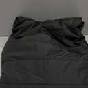 Veatzaer Women Long Vest Solid Color Sleeveless Hood Winter Puffer Vest Outwear (Large, Black)