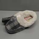 Dearfoams womens Nyla Felted and Plaid Moc Toe Clog, Size 7-8