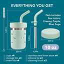 Pandaloo® Smoothie Cups for Kids - Stainless Steel Toddler Tumbler with Straw, Sippy Cup for Smoothies - BPA-Free, Toddler Snack Cups, 10 oz