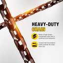 YELLOW JACKET Hand Chain Hoist 1 Ton 2200 Lbs Capacity Chain Block, 10 Feet with 2 Heavy Duty Hooks for Warehouse Automotive Machinery, Manual Chain for Lifting, Good, Yellow