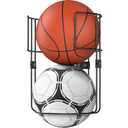 Wall-Mounted Sports Ball Holder Rack Durable Vertical Organizer for Basketballs, Soccer Balls, Volleyballs Heavy-Duty Metal Storage for Garage, Gym, Kids’ Room Space-Saving | Organizador de Balones