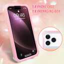 Bonoma for iPhone 17 Pro Max Case 2025, Iridescent Back, Magnetic Support for MagSafe Shockproof Cover, Crystal and Corner High-Duty Protection for Girls Women -Pink