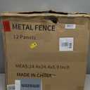 INJOPEXI Garden Fence 12 Panels 23.6ft (L)24in (H) Decorative Garden Fences with 11 Fence Panels + 1 Gate Rustproof Wire No Dig Garden Fence Animal Barrier Fencing for Outdoor Backyard Patio - Black