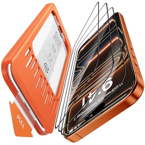 Zuskruci 3-Pack for iPhone 17 Pro Max Screen Protector, 9H+ Tempered Glass, Scratch & Drop Resistant, Smooth & Clear, Easy Installation, Case Friendly, Full Coverage