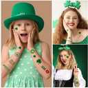 St Patricks Day Accessories for Women St Pattys Accessories Decorations Party Favor Packs Bulk Glasses Wristbands Necklace Green Beard Tattoo Stickers Slap Bracelets