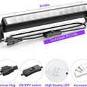 40W LED Black Light Bar for Glow Party, Blacklight with Plug &Switch, Each Light Up 484 Sq.ft Area, Halloween Glow Lights, Fluorescent Body Paint, Stage Lighting