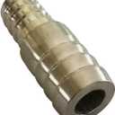 Stainless Steel Hose Barb Fitting Reducing Union 1" Barbed x 5/8" Barbed Reducer Splicer Mender Adapter Coupler, 2" Length (Pack of 2)