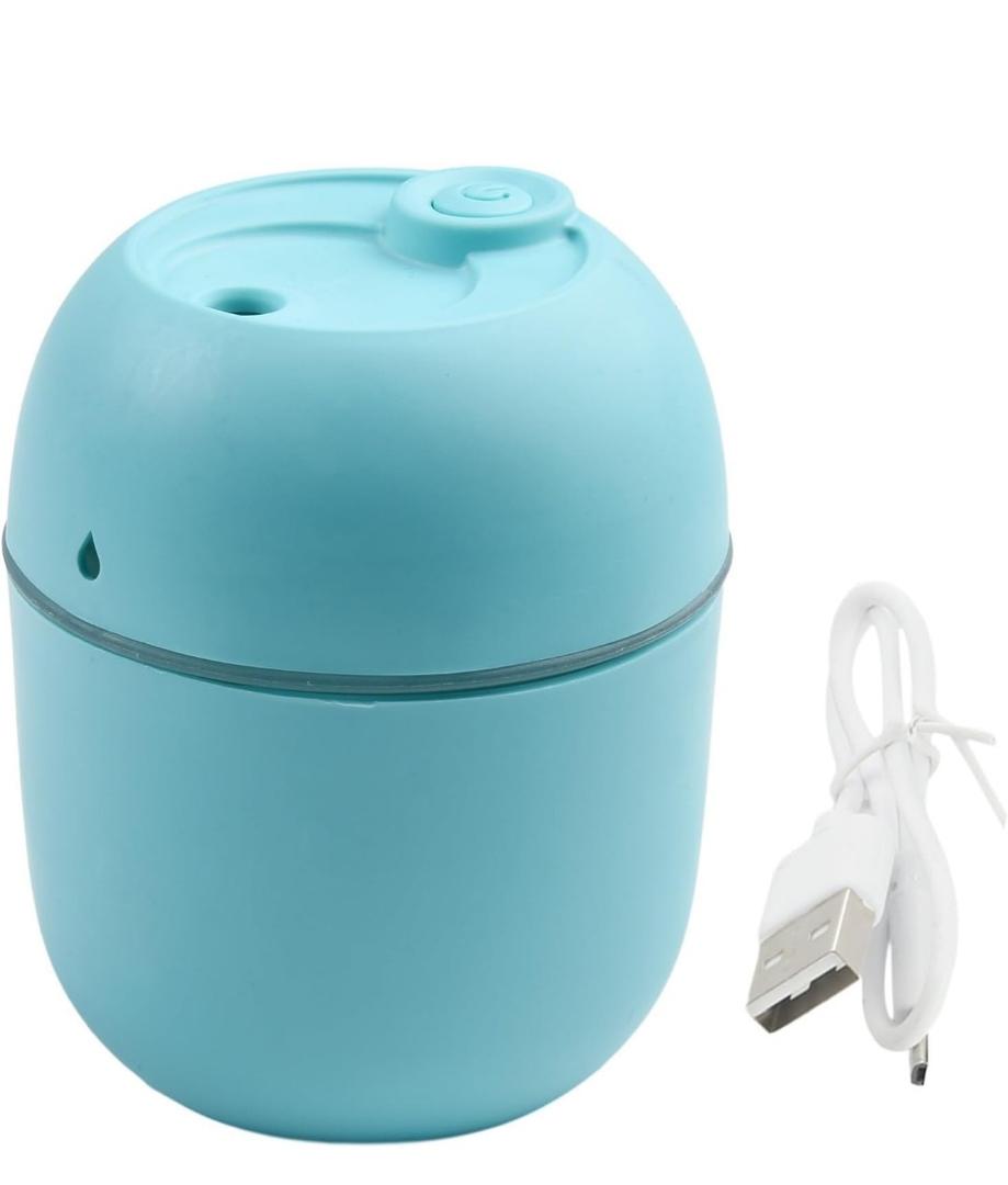 220ml Cool Mist Humidifier with 7-Color Night Light, USB-Powered Portable Mini Air Humidifier and Essential Oil Diffuser for Home, Office and Car Use, Automatic Shut-Off Protection