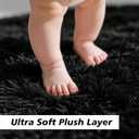 8x10 Fluffy Area Rugs for Living Room,Shag Area Rug for Bedroom,Black Soft Fuzzy Rug Non-Shedding Indoor Plush Carpet for Kids Bedroom Nursery Home Decor