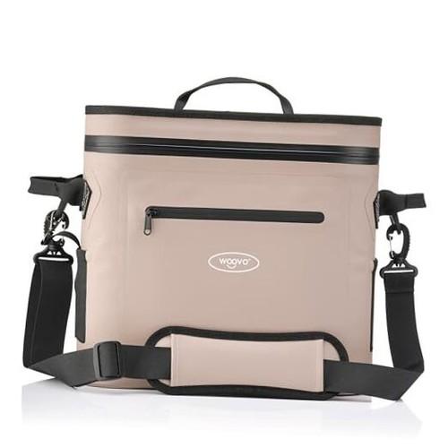 WOOVO Soft Cooler Bag, 100% Leak-Proof Insulated Cooler Bag, Portable Ice Chest with Waterproof Zipper, Cream