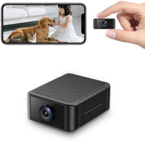 Hidden Camera 4K Spy Camera with Night Vision, 4H Battery Life, Motion Detection Alerts, SD/Cloud Storage, Phone App Control & Real-Time Alerts, Indoor Security Camera for Home/Office/Baby Monitoring